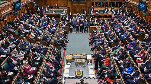 The House of Commons Chamber full with MPs